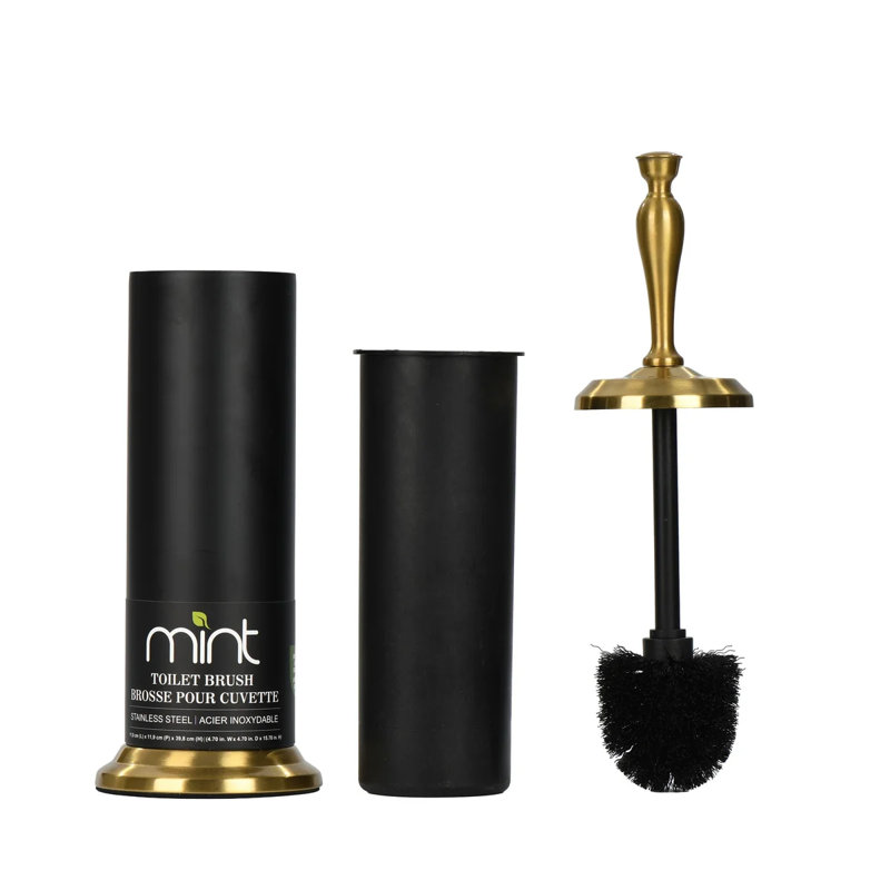 Brosse de toilette, brosse de cuvette de toilette avec brosse extra longue à poils durables et support couvert pour brosse de toilette