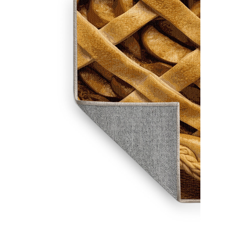 Washable Apple pie Desserts Area Rug, Rectangle 5' x 8'