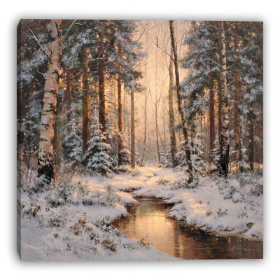 «Golden Creek at Dusk», art mural sur toile tendue