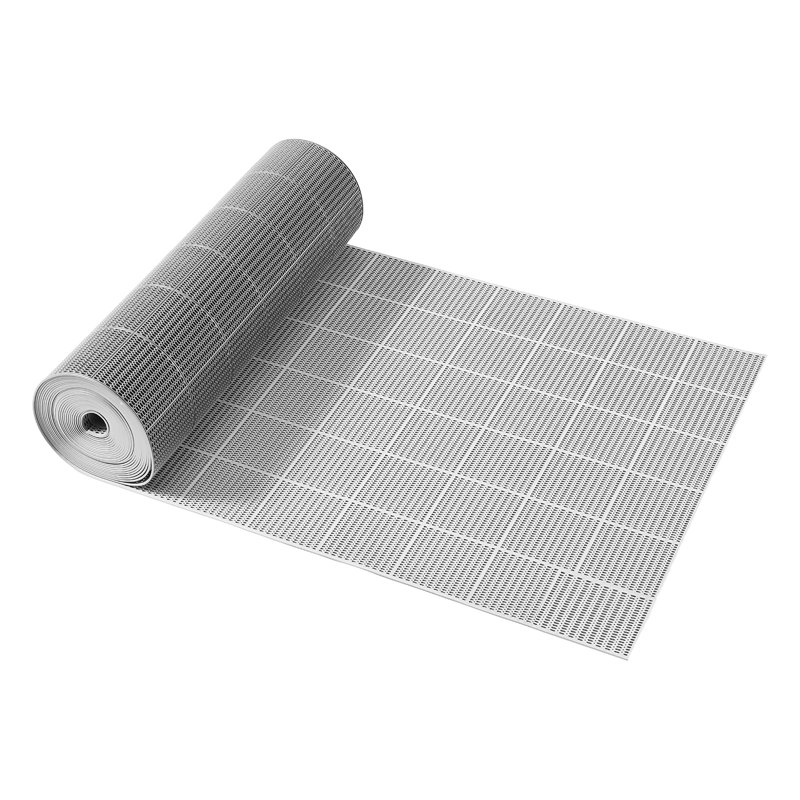 Non-Slip Backing Bath Mat, Single- 1499.6cm L x 89.9cm W, Grey Checkered