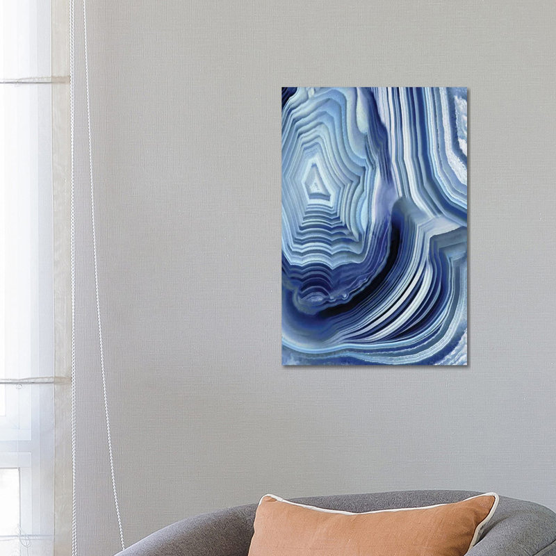 Agate Indigo I by Danielle Carson - Wrapped Canvas Print, 66.04 cm H x 45.72 cm W x 1.91 cm D