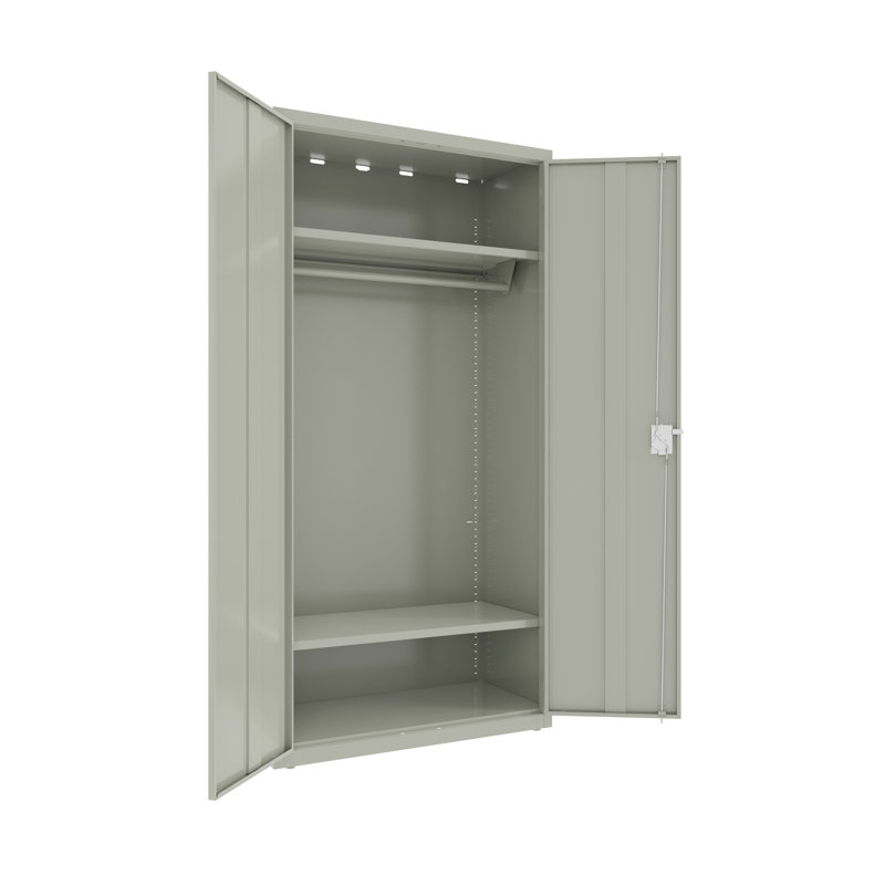 Armoire de rangement à 5 tablettes Ayomide, Gris clair