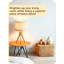 Lampe de table à trépied, lampe de chevet moderne de 17,5 pouces avec pieds en bois et abat-jour en lin beige, lampe de chevet Boho pour chambre à coucher, salon, bureau, base E26