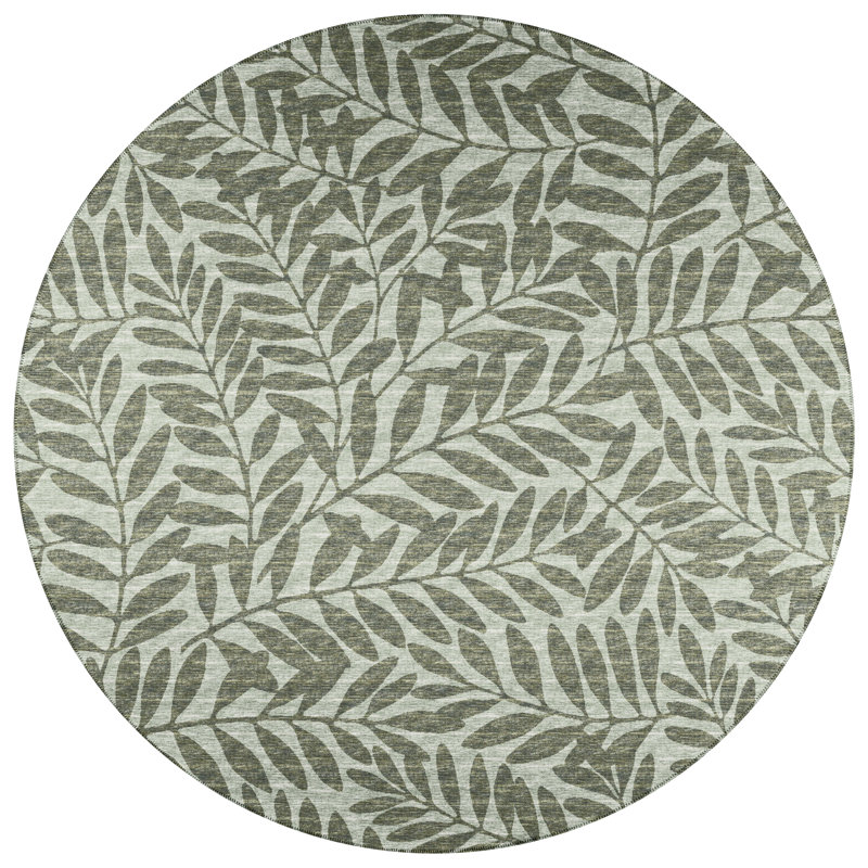 Tapis vert tissé à la machine Duffield, Rond 8 pi