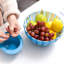 Bol à fruits bleu en forme de pétale avec base amovible