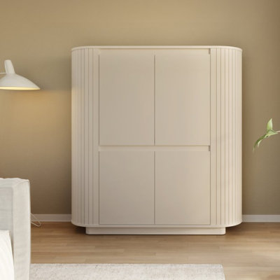 Chanceton 162cm Four-Door Highboard with Shelving