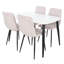Aspen 1200mm foiled rect. table & 4 fabric chair Set-124198327-124198365