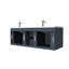 Ensemble de meuble-lavabo mural double 60 po avec surface solide Swaneus
