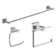 Duro 3 Piece Bath Hardware Set with Toilet Paper Holder, 18 in. Towel Bar and Towel Ring