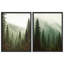 Ensemble de 2 reproductions d'art mural Misty Pine Forest-119067508-119067509
