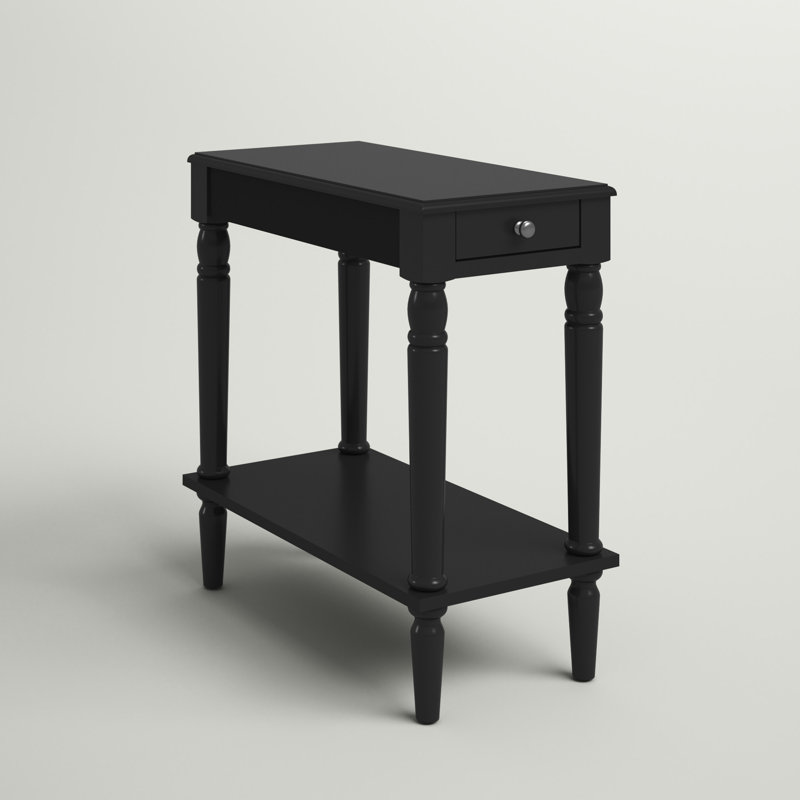 Table de bout avec rangement Mayall, Noir