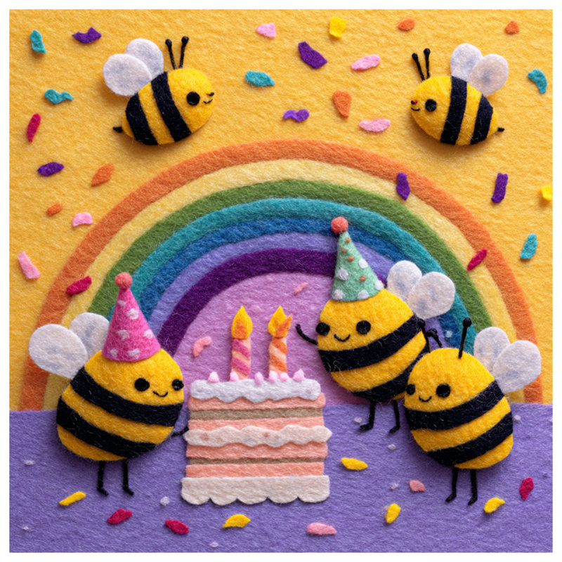 Couvre-lit Felt Bees, Grand lit