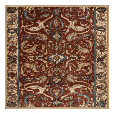 Machine Washable Persian Brown Area Rug