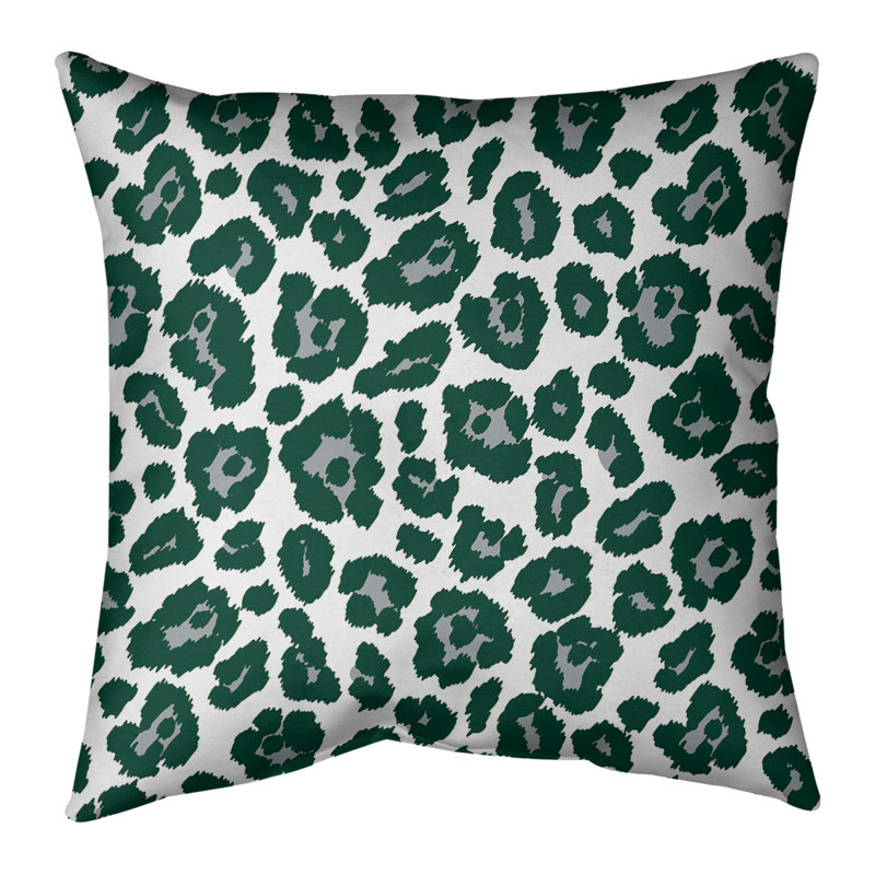Housse et insert de coussin extérieur Fly, 18" x 18", Blanc/vert