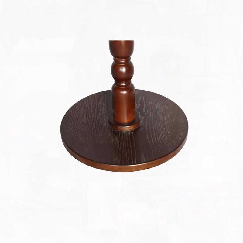 Round Side Table, Walnut Brown