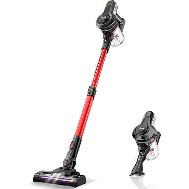 laresar cordless vacuum cleaner, 400w/33000pa stick vacuum cleaner with  touch screen, up to 50 mins runtime, handheld anti-ta
