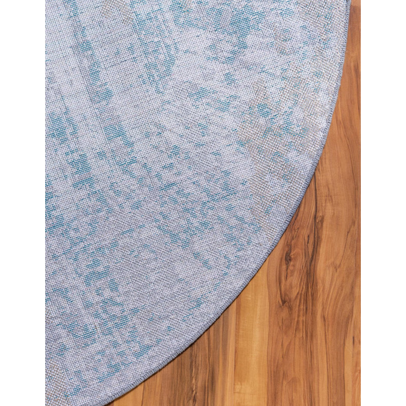 Dota Abstract Indoor Rug, Round 5'3"