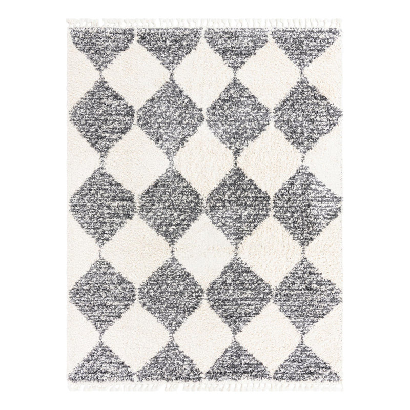 Serenity Shag Geometric Indoor Rug, Rectangle 7'10" x 10'