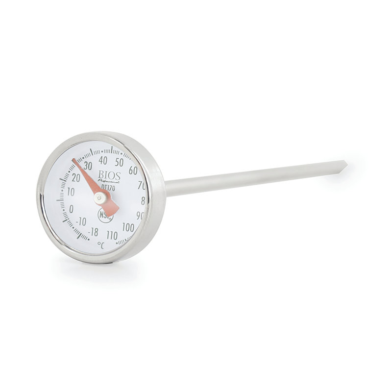 Thermomètre Celsius à cadran biologique, 1 po, gris