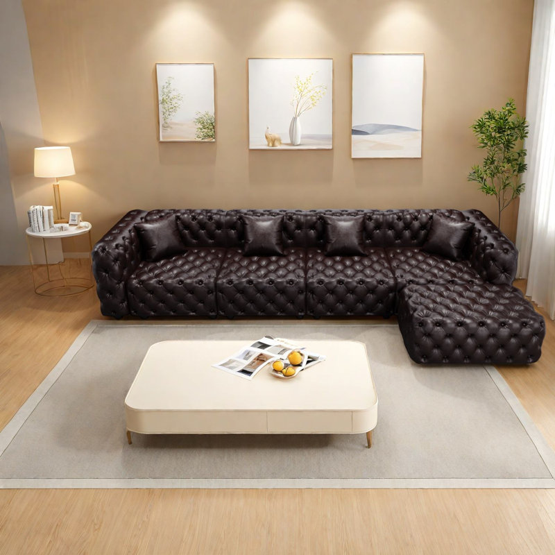 Canapé modulaire en cuir synthétique modulaire 134,4