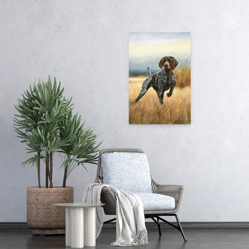 Art contemporain, paysage de chien abstrait, H 24 po x l 16 po