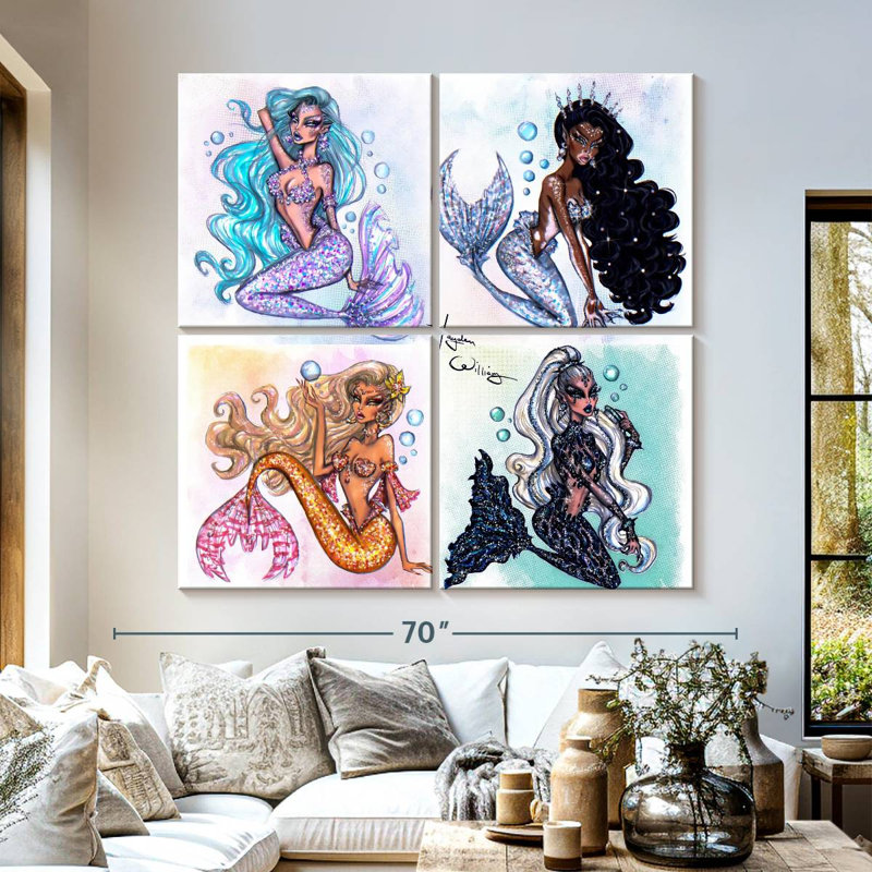 Ashelle Sea Sirens, 57" H x 57" W