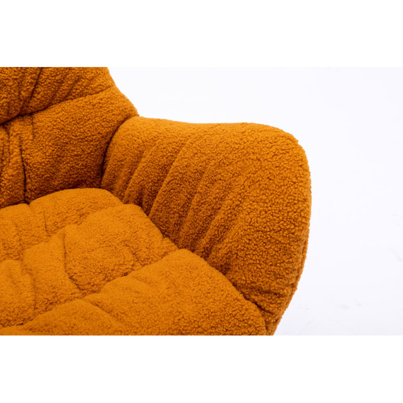 Chaise berçante rembourrée Lamond, Caramel