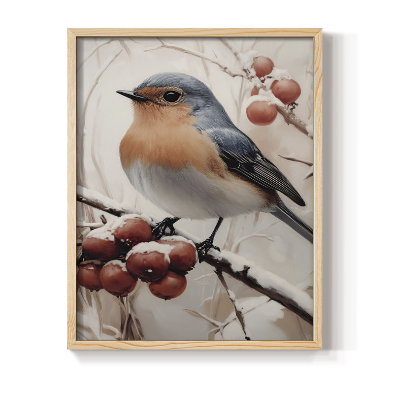 Christmas Holiday Art -Series 2-CCXVI Framed Print - Solid Wood, 21" H x 17" W, Natural