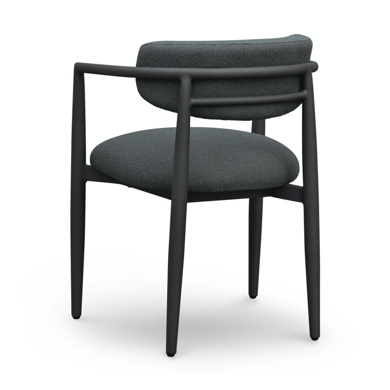 Chaise de salle à manger avec accoudoirs Jesse, Noir
