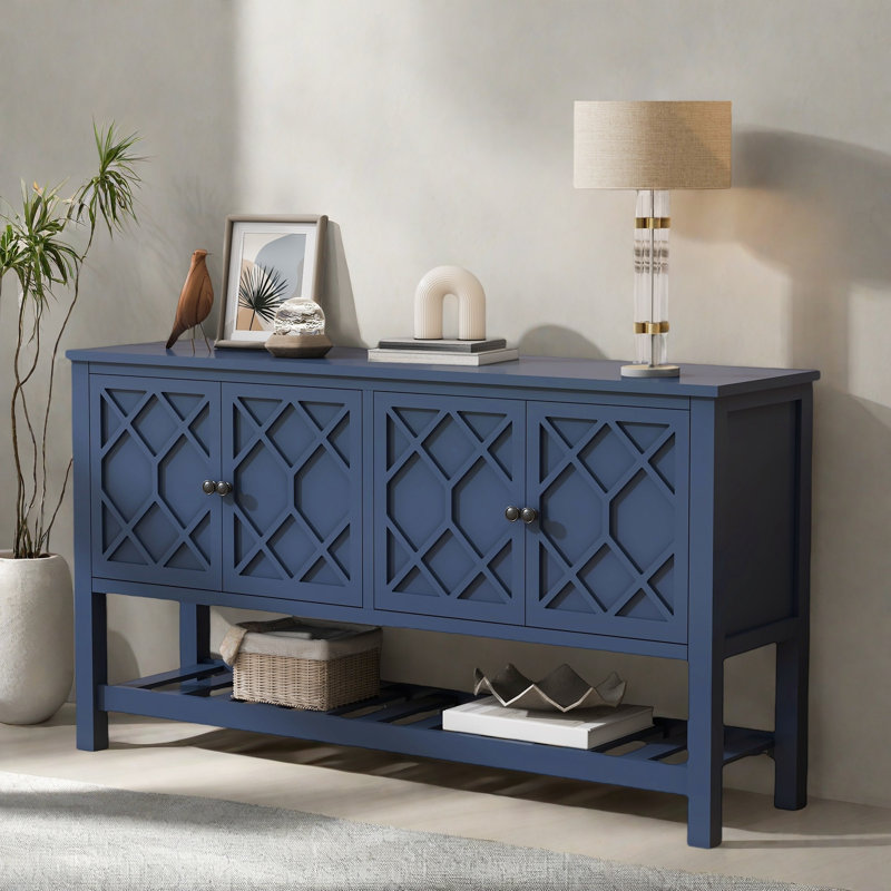 buffet avec quatre portes et tablette inférieure, Marine