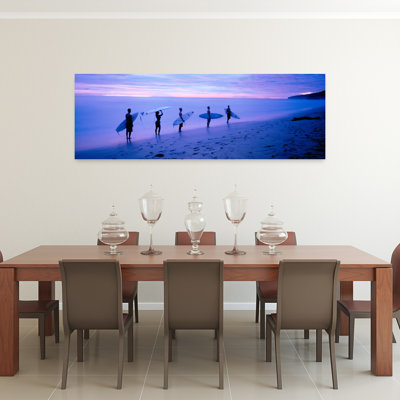 Surfers On Beach Costa Rica Contemporary Beach Ocean Wall Art