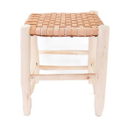 Tabouret d'appoint en bois d'eucalyptus Vidalia
