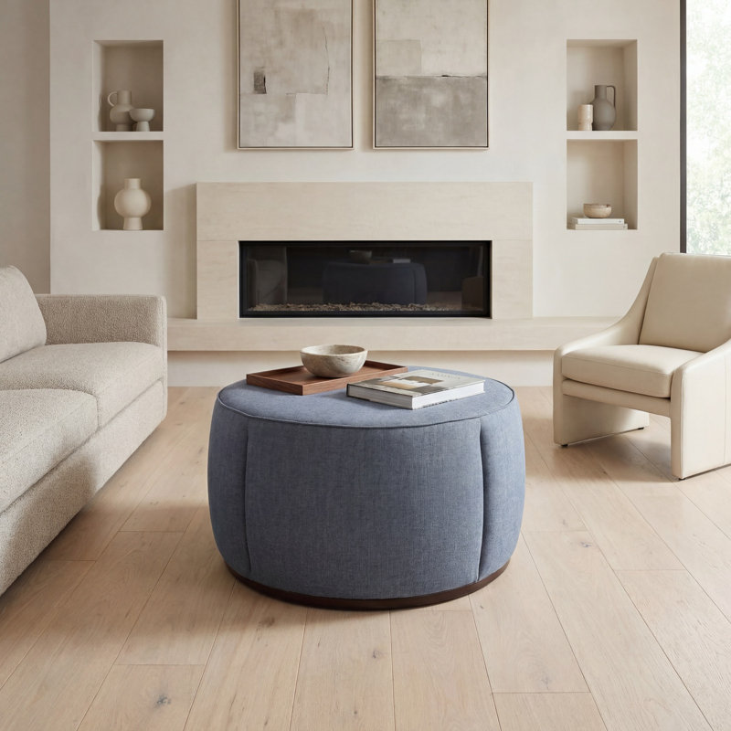 Repose-pieds Alexandria, Polyuréthane gris / polyester