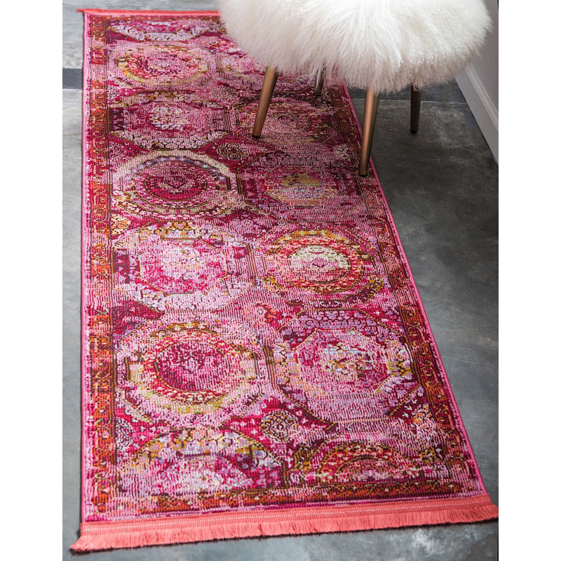 Folmar Oriental Indoor Rug, Runner 2'2" x 6', Pink