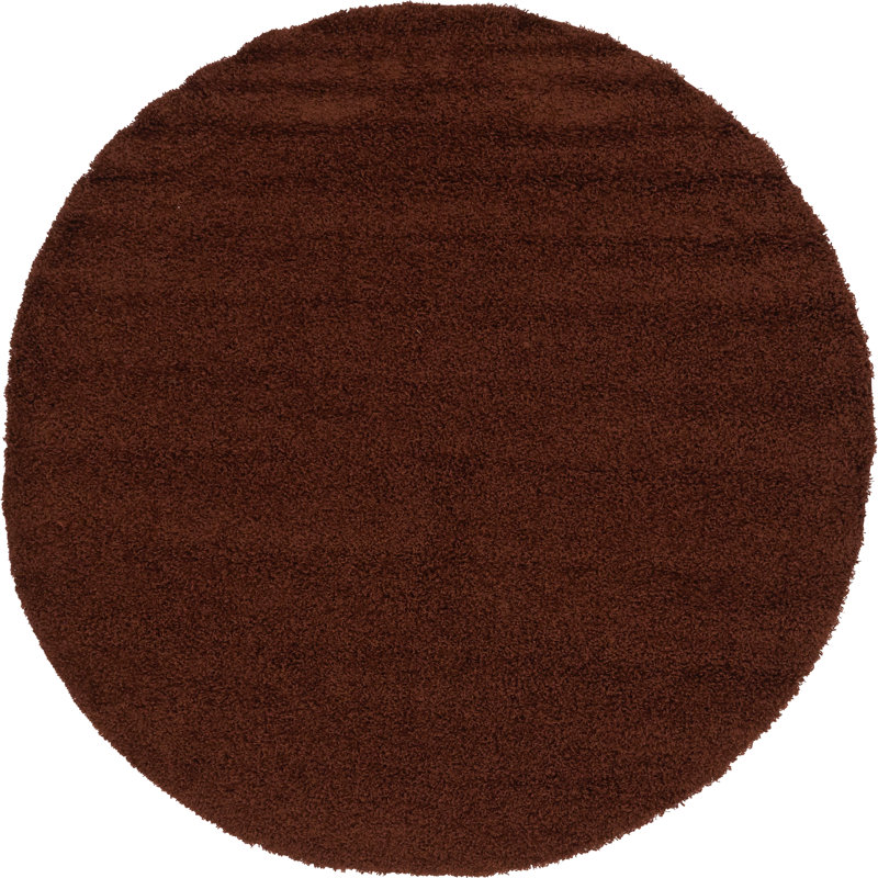Caputto Performance Indoor Rug, Round 6'1", Chocolate Brown