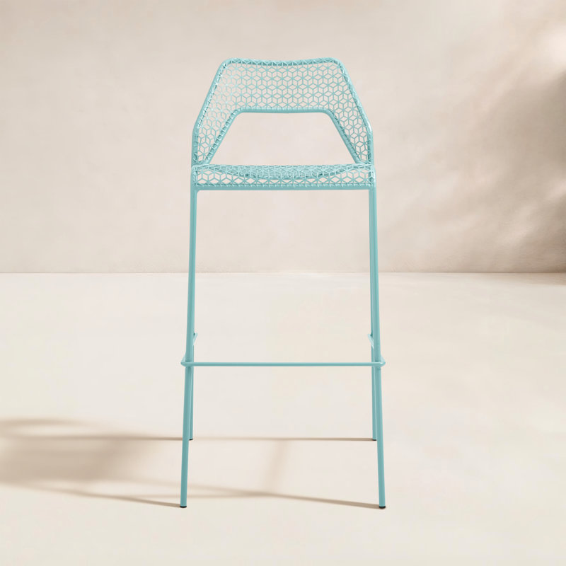 Hot Mesh Outdoor Bar Stool, Aqua, Bar Stool (30.5" Seat Height)