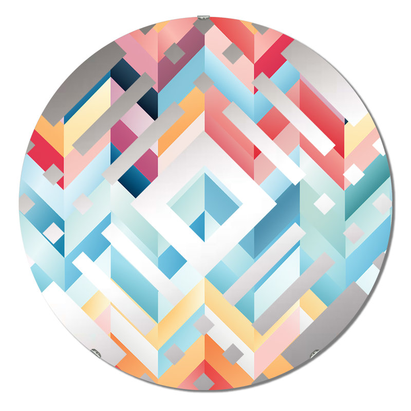 Motif tribal à motif de chevrons fusion - diamant, 31,4 po x 31,4 po