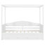 Lit à baldaquin simple peu encombrant avec lit gigogne, bois aggloméré, design moderne