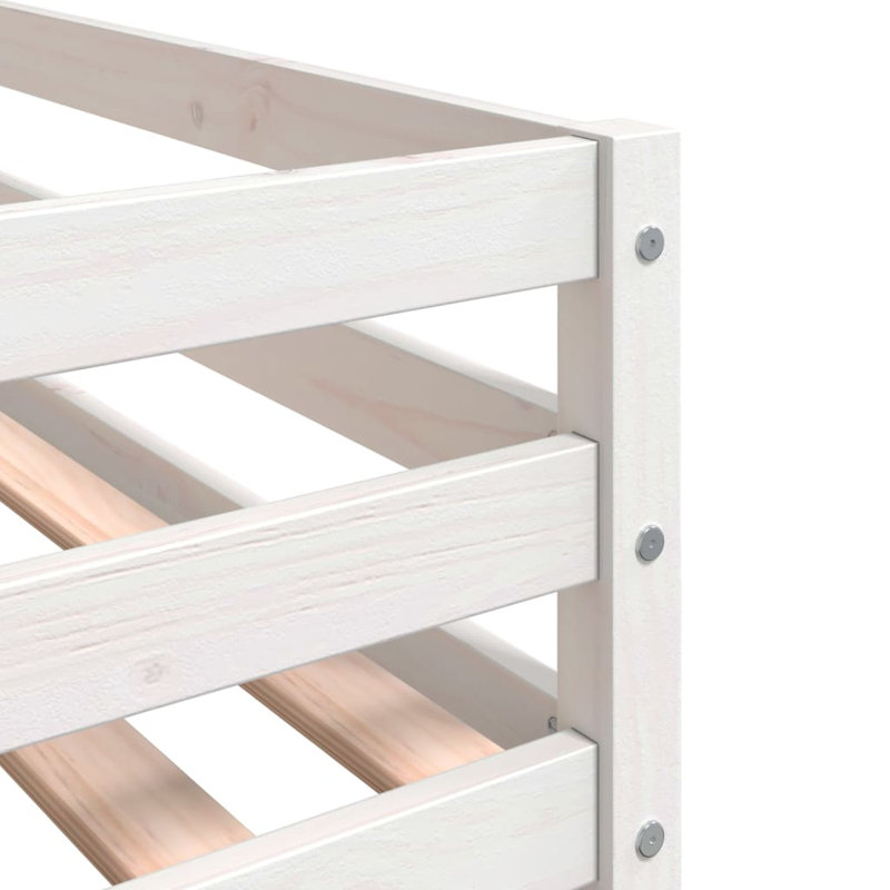 Arlott Solid Wood Bed, European Single (90 x 200cm), White/Blue