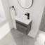 Meuble-lavabo mural flottant 18 po avec lavabo en résine et porte d'armoire à fermeture en douceur 18 po-125514967