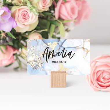 DIY Wedding Place Cards With Real Flowers