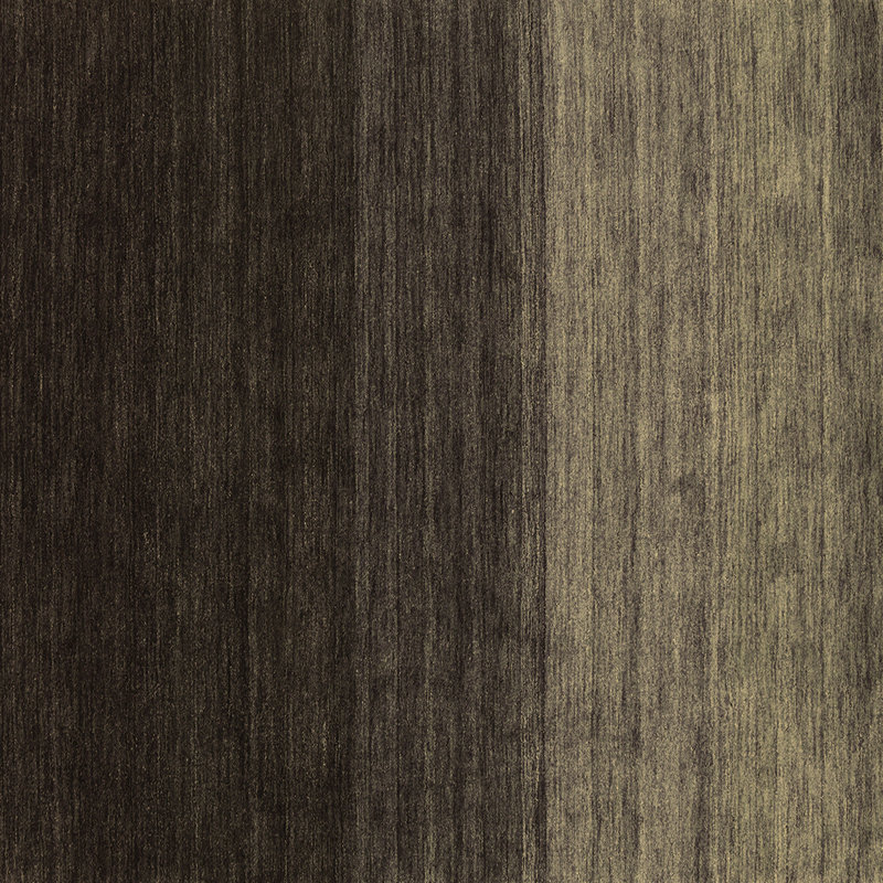 Tapis ombré tissé à la machine en brun / gris / noir, Carré 5 pi