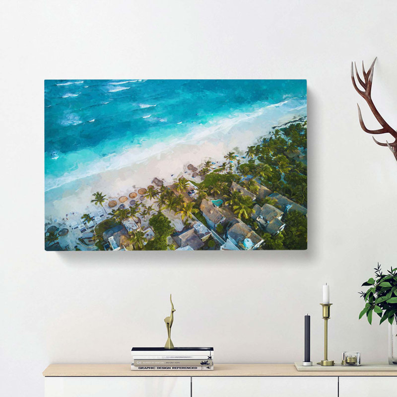 Washed Up In Tulum Mexico In Abstract - Wrapped Canvas, 50cm H x 76cm W x 3cm D