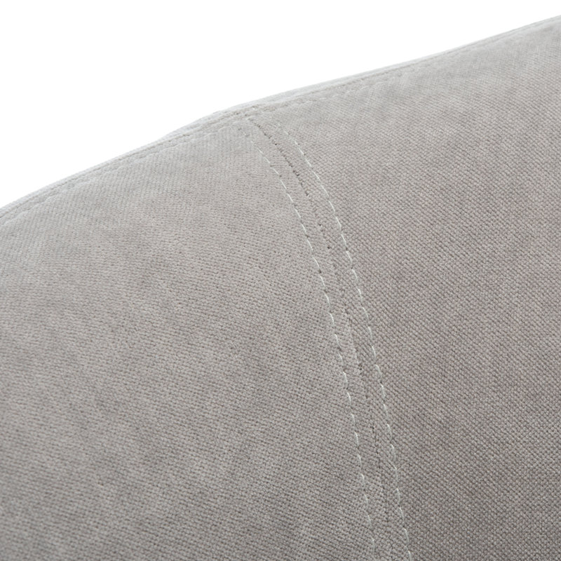 Fauteuil demi-tonneau en polyester 30,7 po Genata, Lin gris