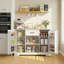 Buffet de style champêtre de 45,7 pouces avec 2 portes, 1 tiroir et des étagères ouvertes-1059253718