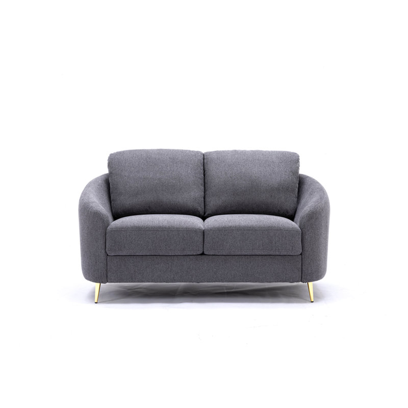 Yuina Gray Linen Loveseat