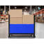 Collapsible Bulk Container, Solid Wall, 600 Lbs Capacity, Blue, 4 - Way Access, 31.07 In Width Storage, Stacks High, 39.82 Depth