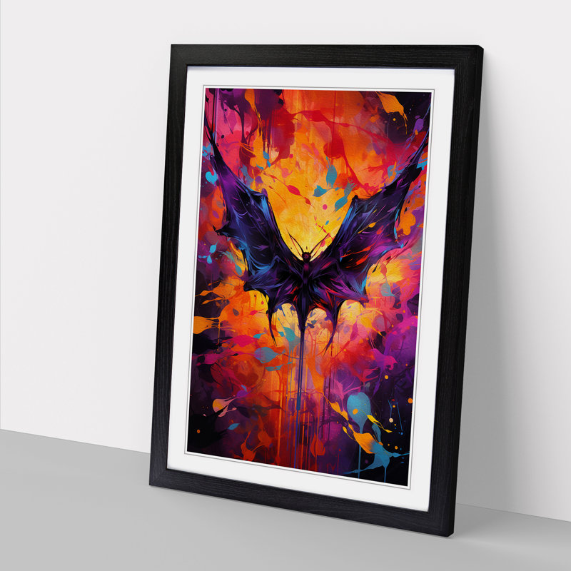 Single Picture Frame Print on Wood, 46cm H x 34cm W, Black Framed