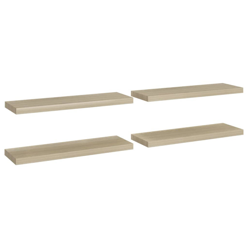 Wall Shelf  Wall Mounted Display Shelf for Photo Frame Set of 4, White, 1.5" H x 31.5" W x 9.3" D