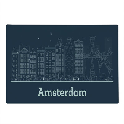East Urban Home Glass Amsterdam Cutting Board